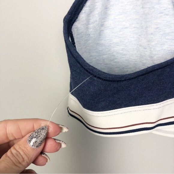 AERIE | SET OF 2 Chill Play Move Bra Tops Bralettes Gray & Blue Women’s Size XL - Picture 8 of 9